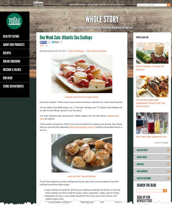 Whole Foods Example
