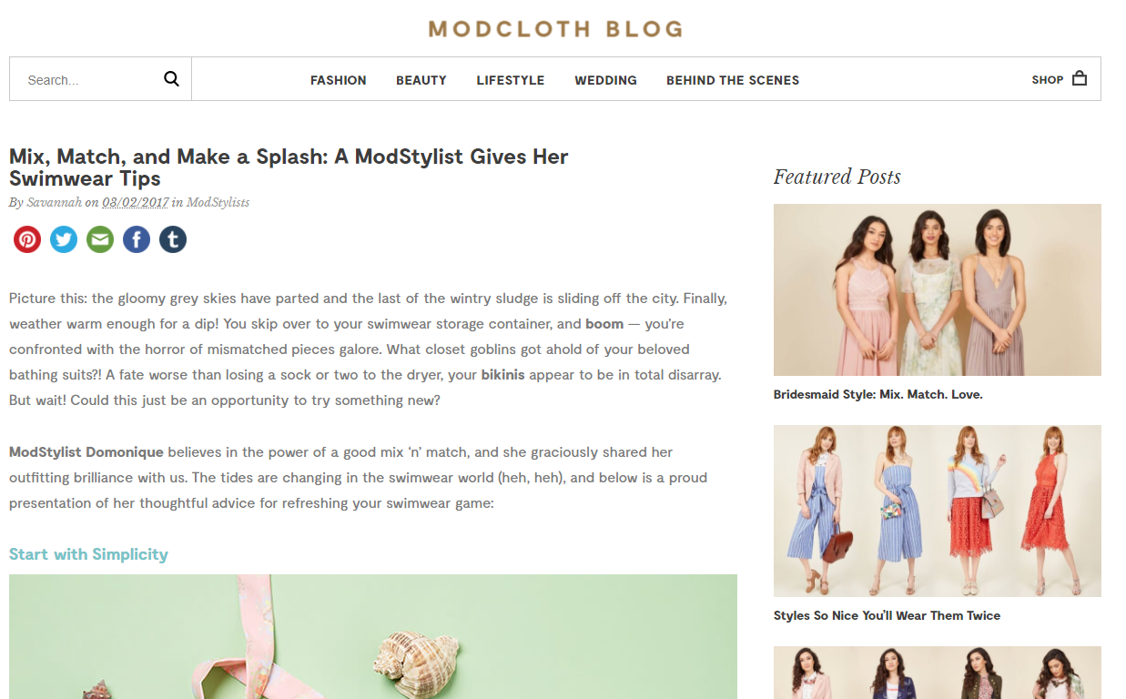 Contoh ModCloth