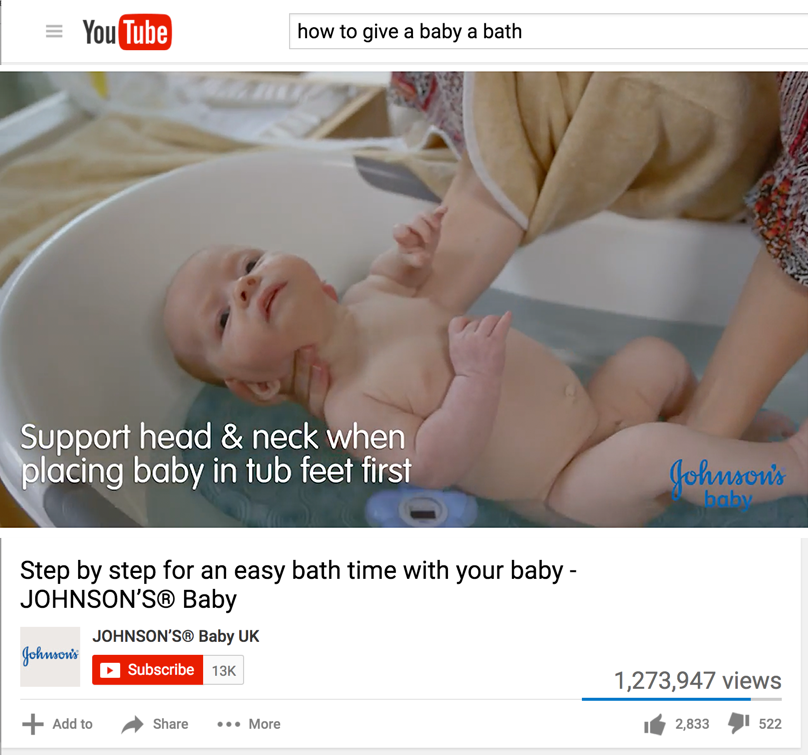 YouTube Giving Baby A Bath