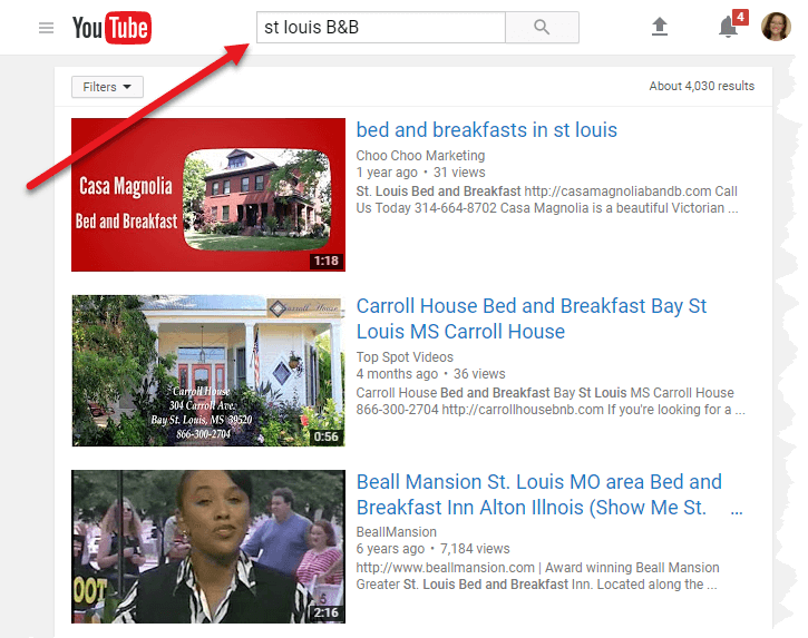 YouTube Search Example