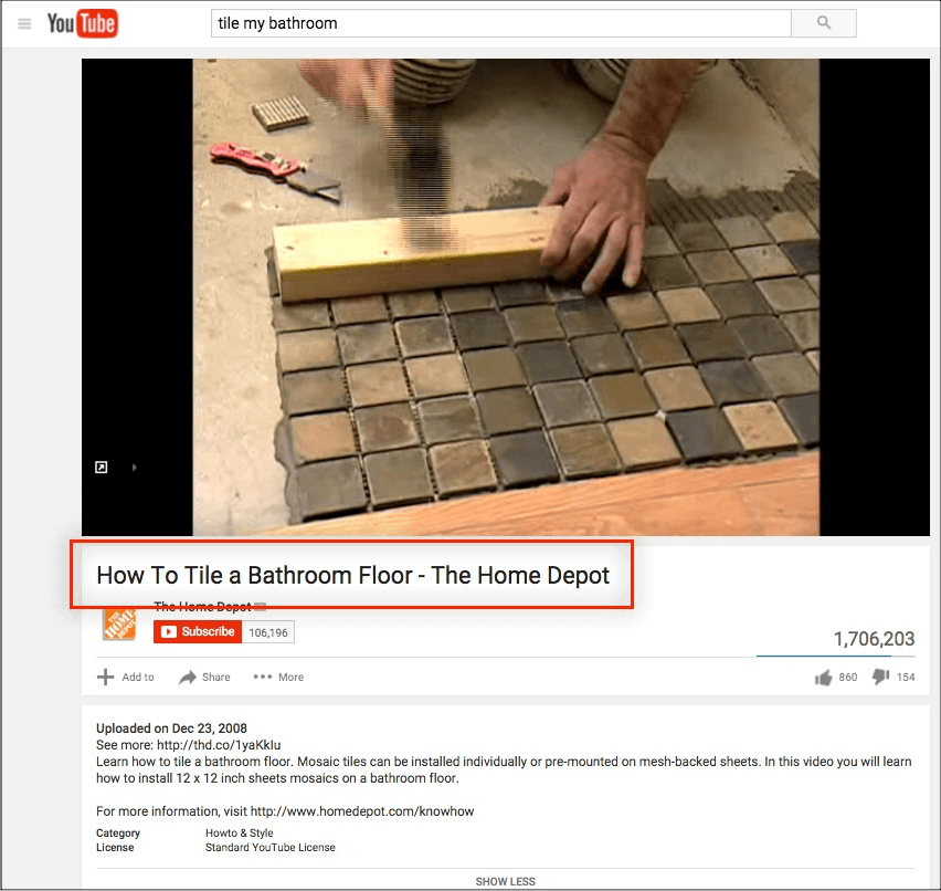 YouTube Tile Bathroom Asset Example