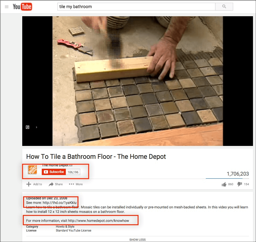 YouTube Tile Bathroom Ascension Example
