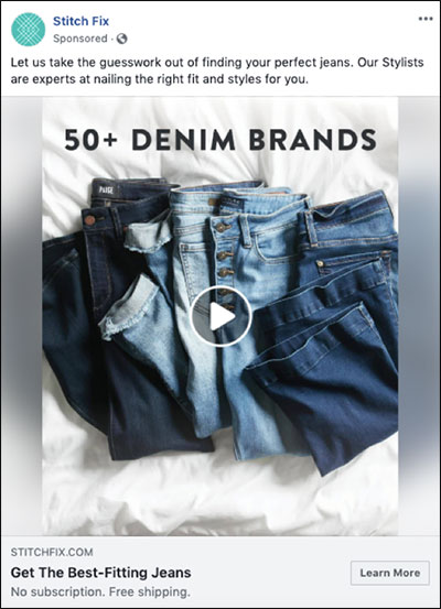 Stitch Fix ad with good ad scent