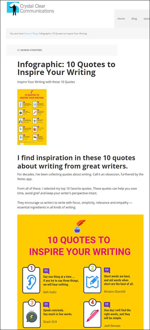 quote post infographic blog content example