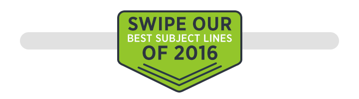 Swipe out best email subject lines of 2016