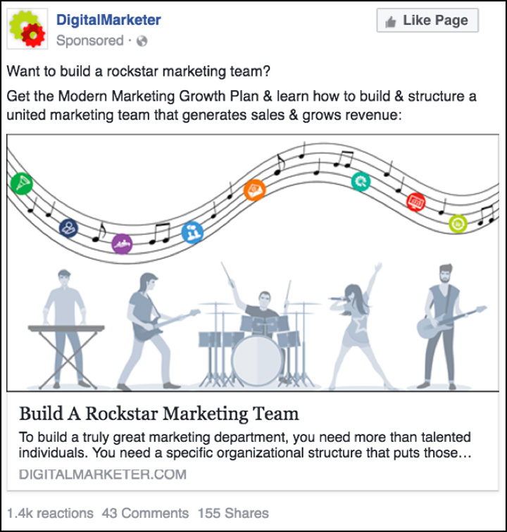 “The Modern Marketing Growth Plan” Facebook ad