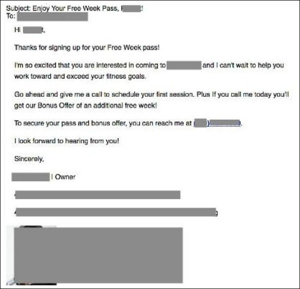 Email confirmation