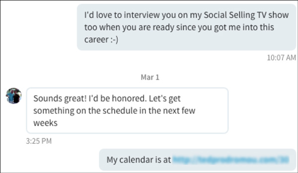 LinkedIn conversation