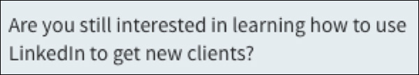 Example of a personalized LinkedIn message