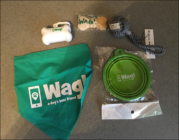 Wag! swag bag I received