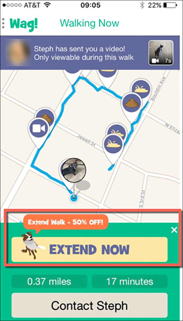 Wag! "Extend Now" Upsell