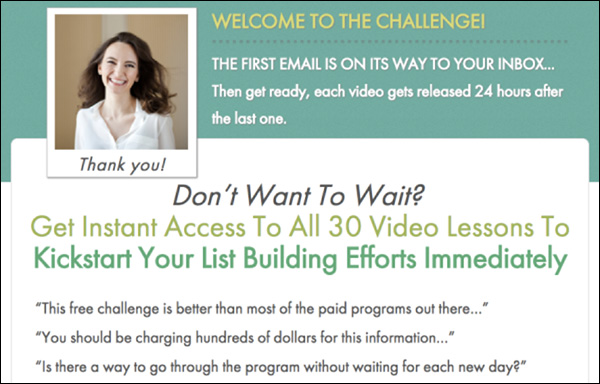 AmbitionAlly's Tripwire offer to get instant access to their 30-day challenge