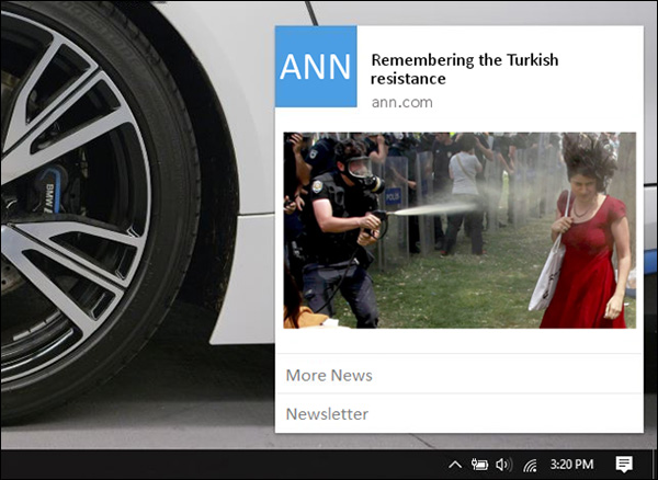 An example of a web push notification with a banner image
