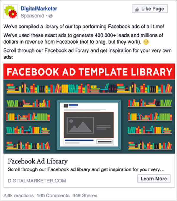 Facebook Ad Template Library Facebook ad