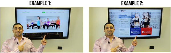 Mike Arce demonstrating how he customizes the video for each prospect