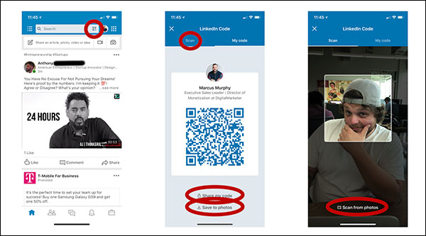 LinkedIn QR code service