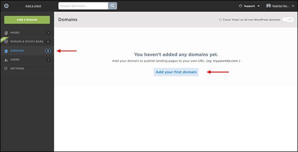 image shows you how to add your own domain