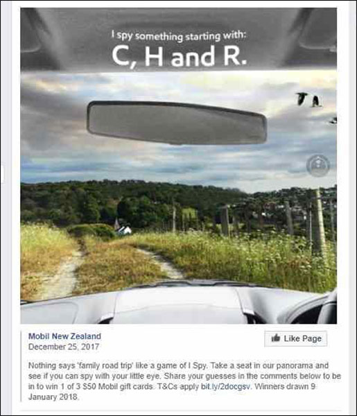  Organic post with an i-spy video game