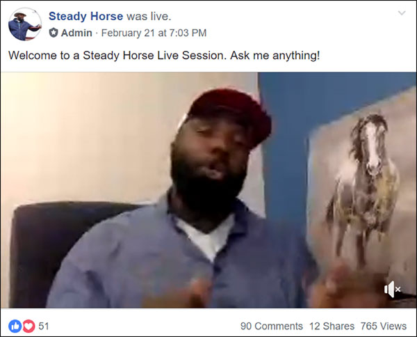 Still from a facebook video post