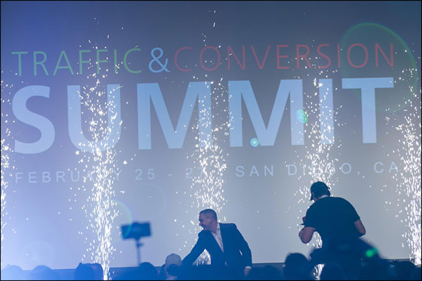 Image of pyro fun at Traffic & Conversion Summit 2019
