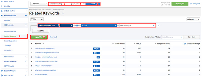 Here is how to find related keywords