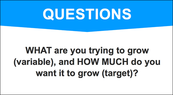 What are you trying to grow as your business growth goal?