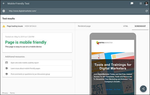 Mobile Friendly Test SEO tool