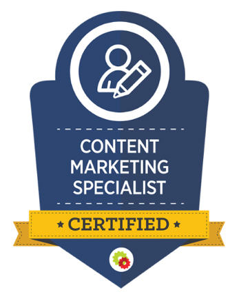 DigitalMarketer Content Marketing Certification logo as marketing example