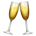 champagne glass clink emoji