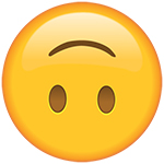 upside down smiley emoji