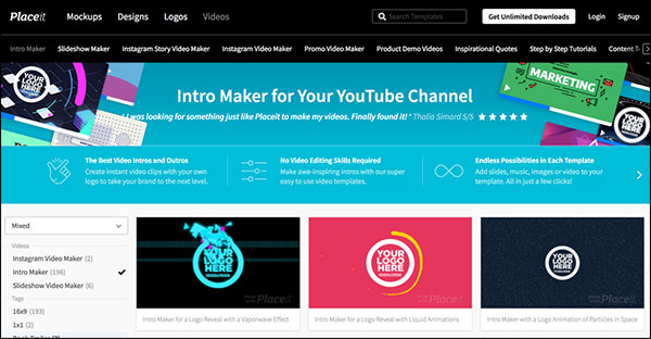 Intro maker for your YouTube channel