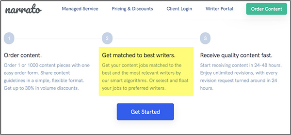 Narrato is an AI that will help marketers find good content writers for their needs
