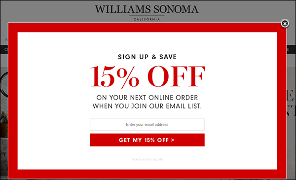 15% off from Williams Sonoma