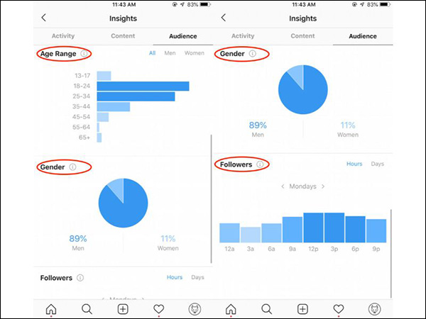 Insights on story engagement from the Instagram Insights tab