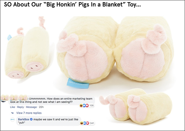 BarkBox & # 39; s Big Honkin & # 39; Pigs in a Blanket Toy