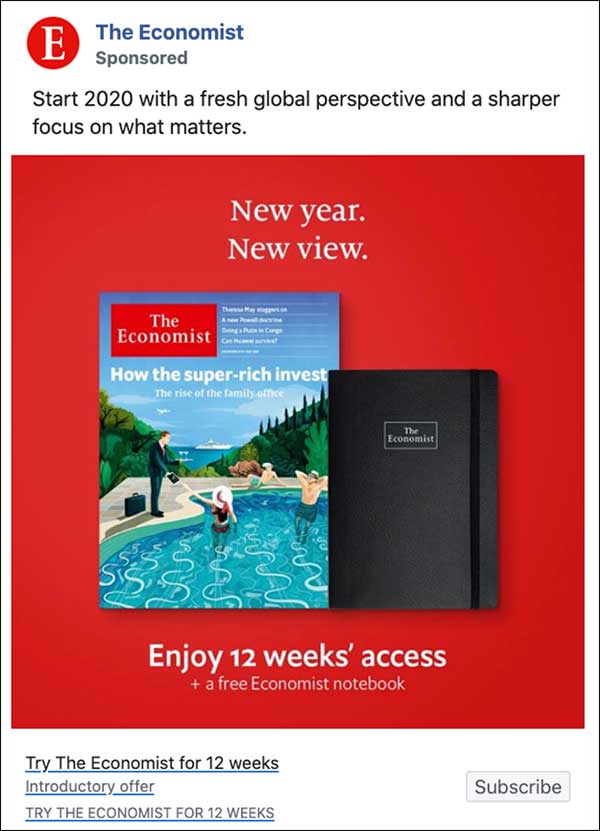 The Economist Facebook Ad