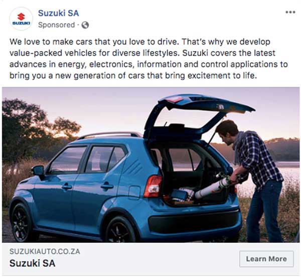 Suzuki image ad