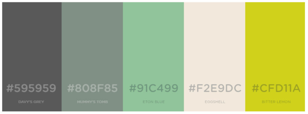 Example of a brand color palette