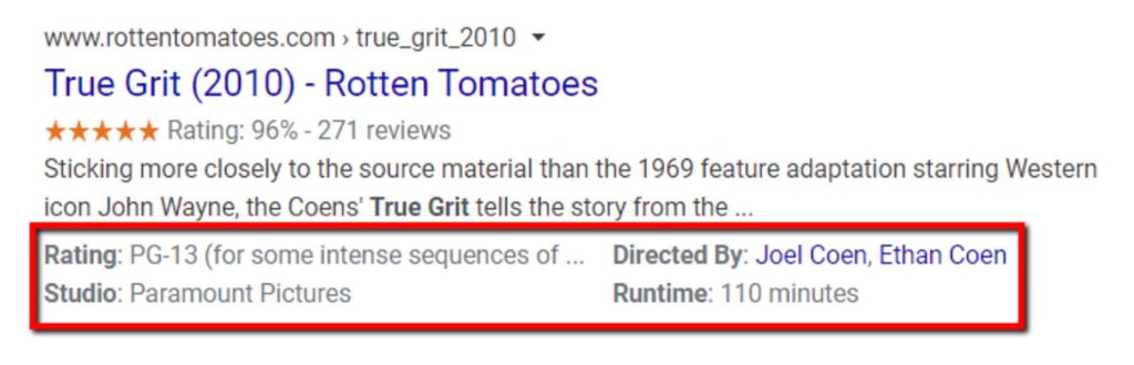 Search engine results for True Grit