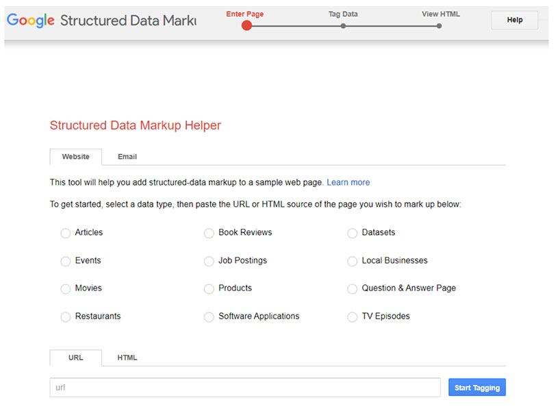 Google's Structured Data Markup Helper