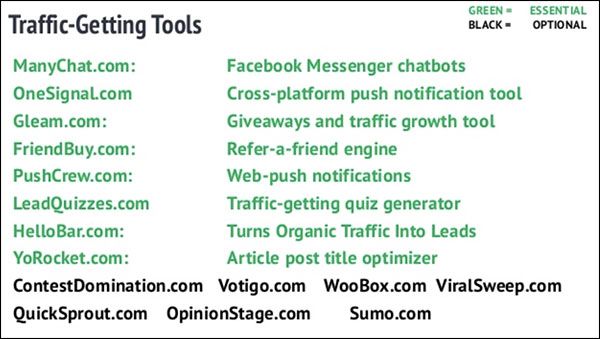 Traffic-getting tools