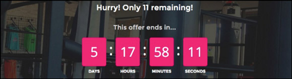 Jabz Fitness Studio countdown