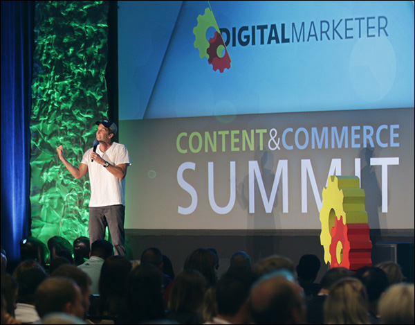 Jesse Itzler during his keynote at Content & Commerce Summit 2017