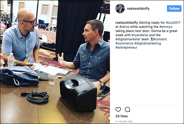 Instagram update from C&C attendee