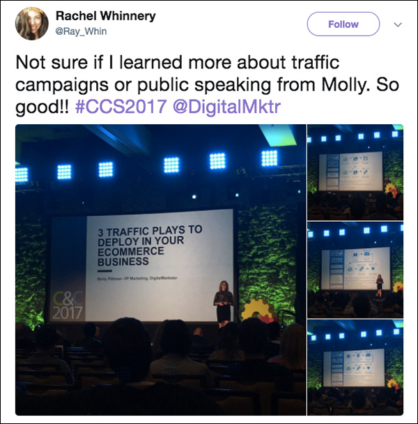 Content & Commerce Summit 2017 attendee sharing about her experience and big takeaway from the event
