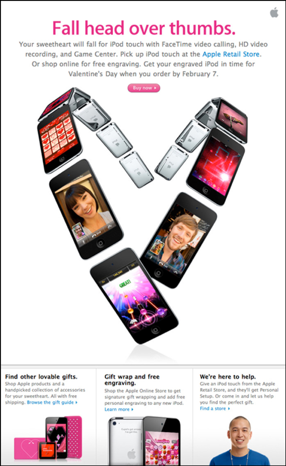 Apple promotional email