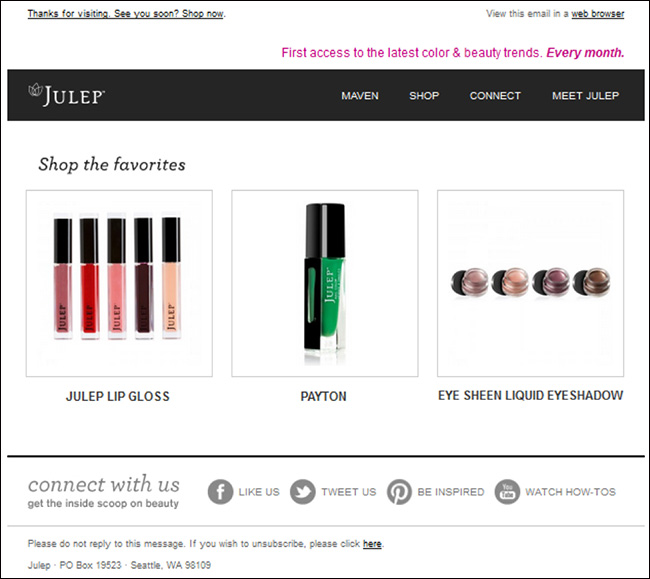 Julep Behavioral Email