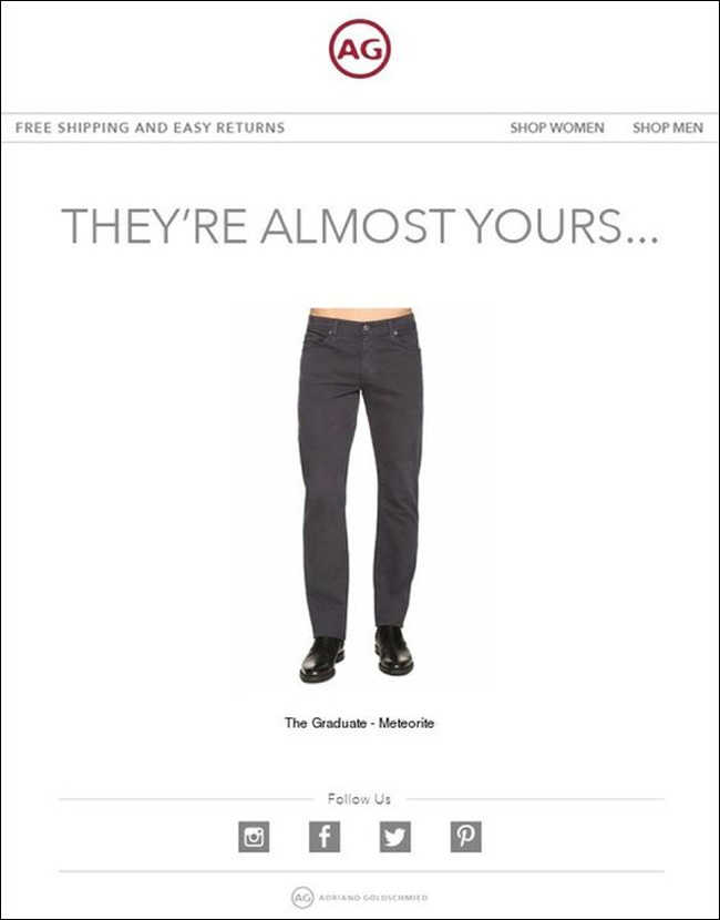 AG Jeans Behavioral Email