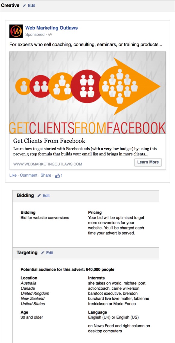 Facebook Ad
