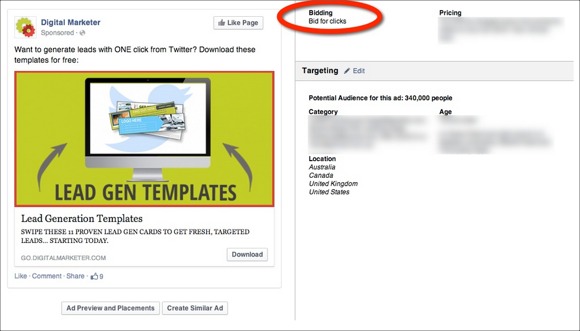 Facebook Advertising Objective Clicks to Website